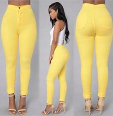 Women Fashion High Waisted Jeans