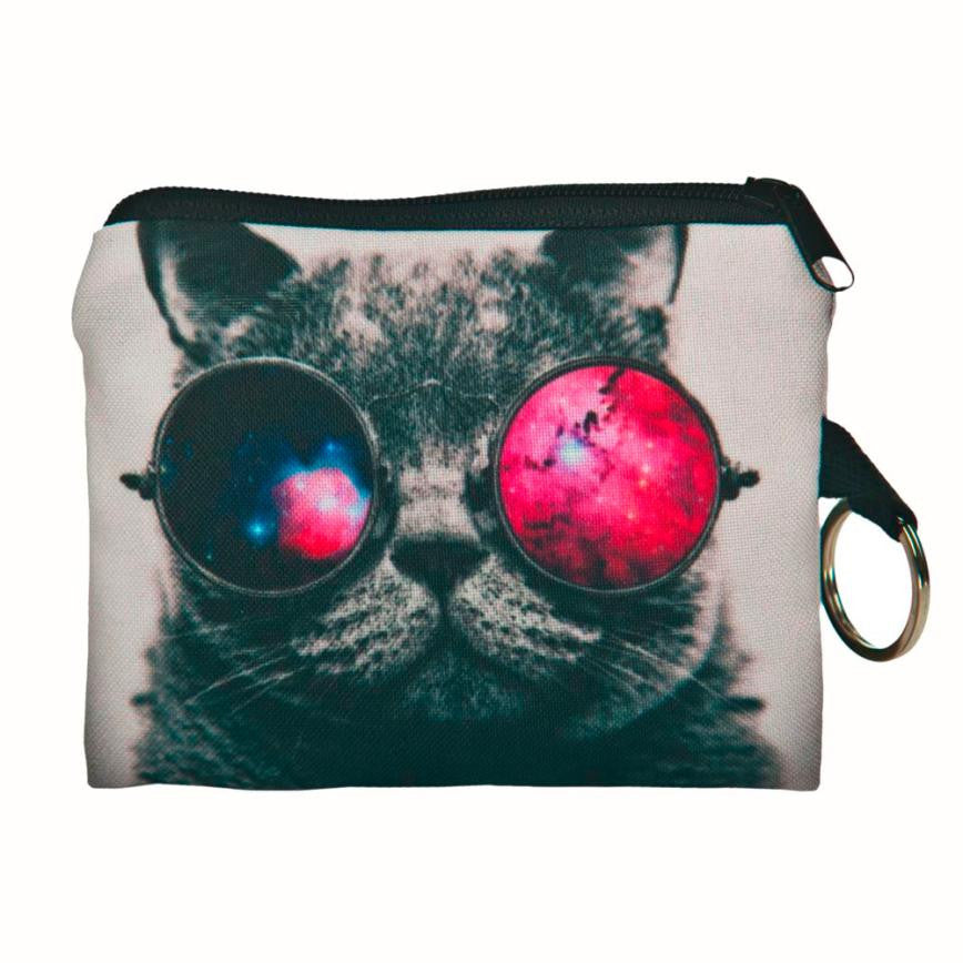 Cat Face Zipper Case