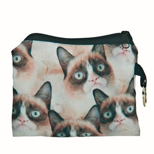 Cat Face Zipper Case