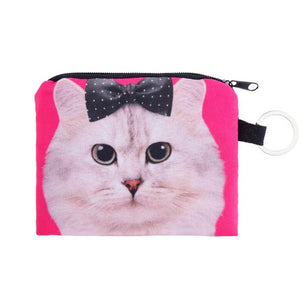 Cat Face Zipper Case