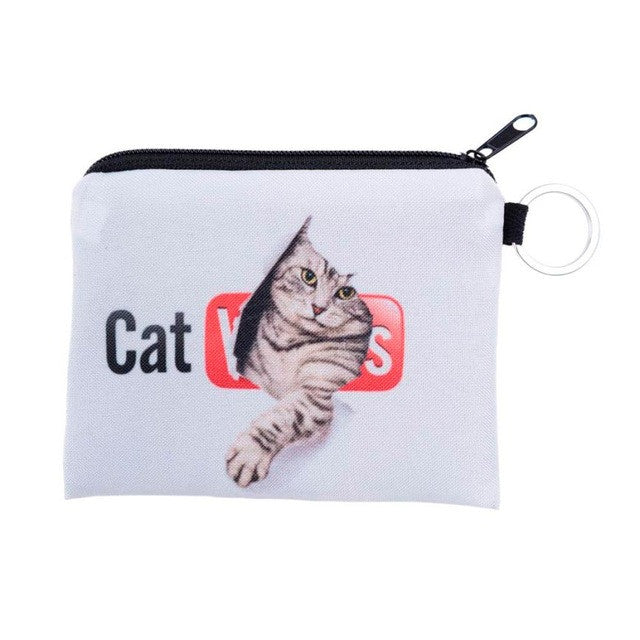 Cat Face Zipper Case