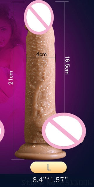 Skin feeling Realistic Penis Super Huge Big Dildo With Suction Cup Sex Toys for Woman, with 2 siezes.