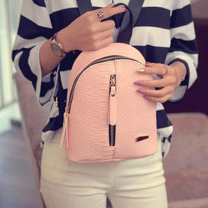 Women Leather Backpacks Schoolbags Travel Shoulder Bag