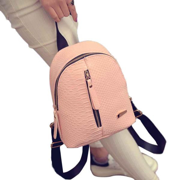 Women Leather Backpacks Schoolbags Travel Shoulder Bag