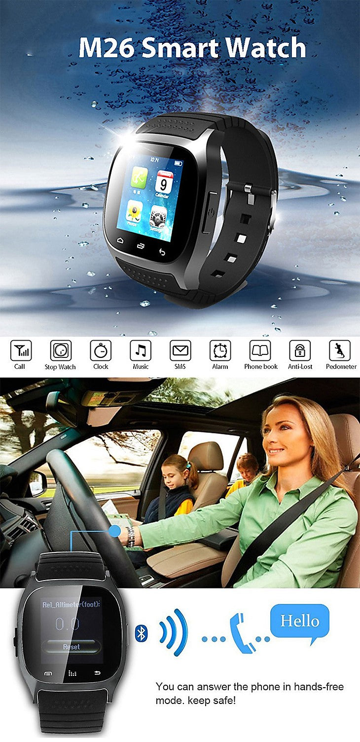 SZMDC Sport Bluetooth Smart Watch Luxury Wristwatch M26